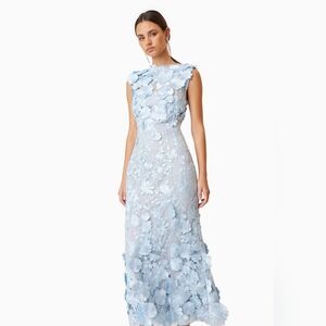 Elliatt Blue Floral Midi Dress